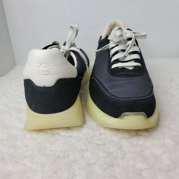 Massimo Dutti Men'Sneaker Size 11 Black Suede Leather Lace Up Shoes - Picture 7 of 11